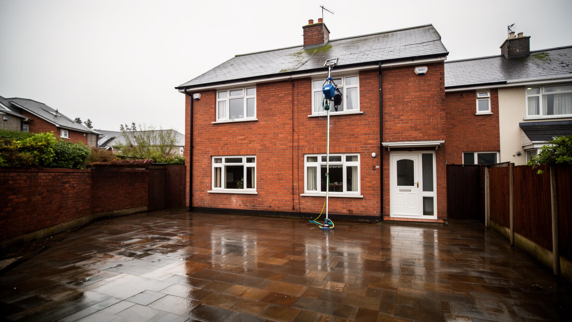 RCM Cleaning Solutions power washing a Dublin home
